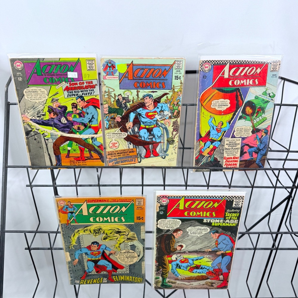 Action Comics Superman DC Comics 348 350 356 379 396 lot Silver Age